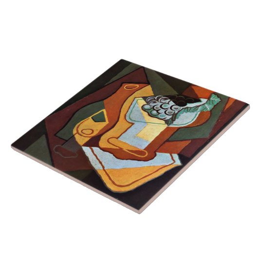 Gris - Fles, Wijnglas en Fruit Tegeltje (Zijkant)