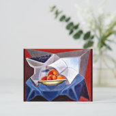 Gris - Fruit en Boek Briefkaart (Staand voorkant)