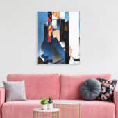 Gris - Gitaar, Canvas Afdruk (Insitu (Woonkamer))