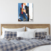 Gris - Gitaar, Canvas Afdruk (Insitu (Slaapkamer))