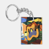 Gris - Gitaar en Fles Sleutelhanger (Voorkant Links)