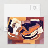 Gris - Gitaar en fruitschaal Briefkaart (Voorkant / Achterkant)