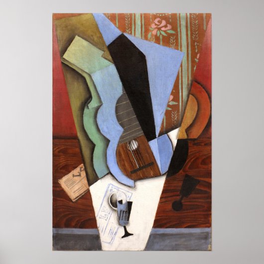 Gris - Gitaar En Glas Poster (Voorkant)