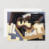 Gris - Gitaar en klarinet, beeldende kunst, Briefkaart