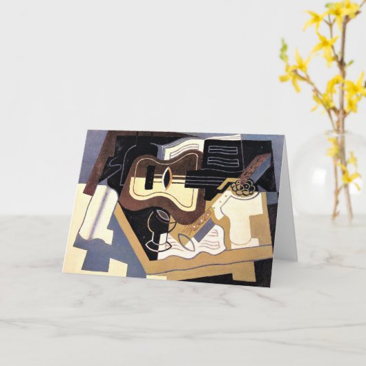 Gris - Gitaar en klarinet, beeldende kunst, Kaart (Gele Bloem)