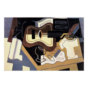 Gris - Gitaar en klarinet, beeldende kunst, Perfect Poster