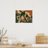 GRIS - Glas en dambord 1917 Poster (Keuken)