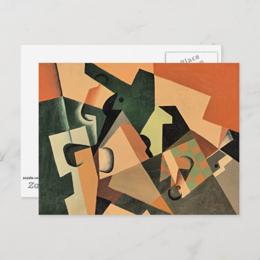 Gris - Glas en karton Briefkaart (Voorkant / Achterkant)