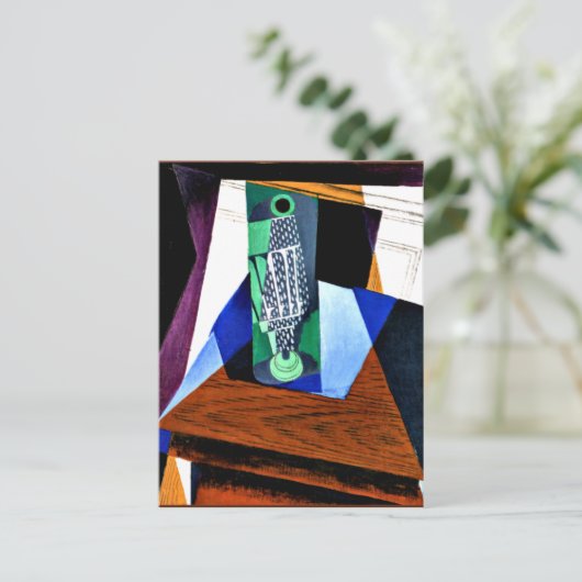 Gris - Glas op een tafel Briefkaart (Staand voorkant)