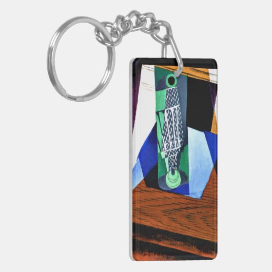 Gris - Glas op een tafel Sleutelhanger (Voorkant Links)