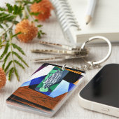 Gris - Glas op een tafel Sleutelhanger (Voorkant Rechts)