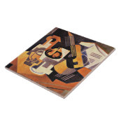 Gris - Guitar en Fruit Dish op een tafel Tegeltje (Zijkant)