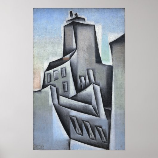 GRIS - Huizen in Parijs 1911 Poster (Voorkant)