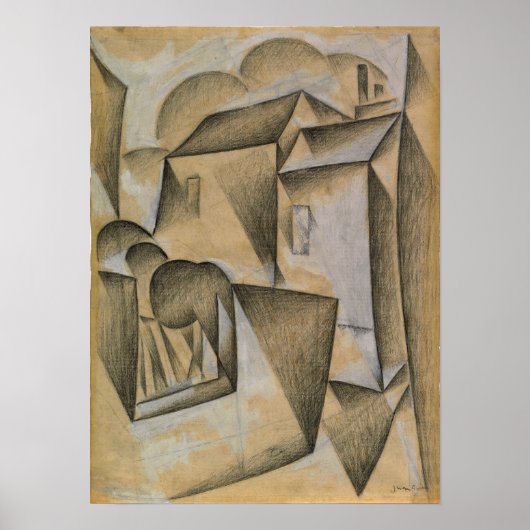 GRIS - Huizen in Parijs Poster (Voorkant)