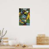 Gris - Landschap en huizen bij Ceret Poster (Keuken)