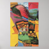 Gris - landschap op Ceret 1913 Poster (Voorkant)