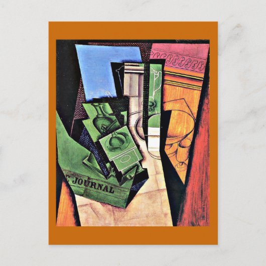 Gris - Ontbijt, beroemde schilderij, Briefkaart (Voorkant)