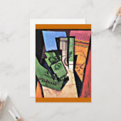 Gris - Ontbijt, beroemde schilderij, Kaart (Voorkant / Achterkant in situ)