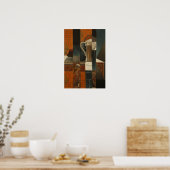 gris-speelkaarten en glas bier poster (Keuken)