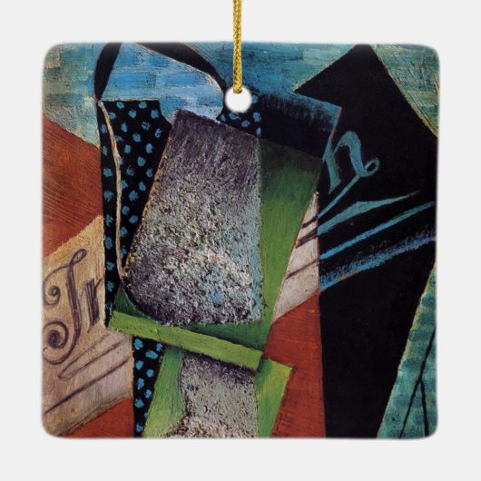 Gris - Stilleven gewijd aan Andre Salmon Keramisch Ornament (Achterkant)