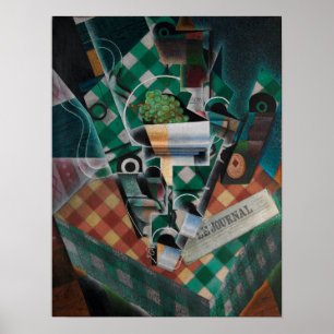 GRIS - Stilleven met geruit tafelkleed 1915 Poster