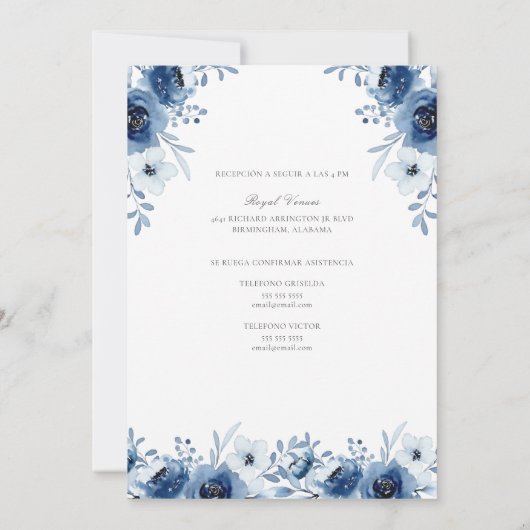 GRISELDA Wedding Invitation 2a Kaart (Achterkant)