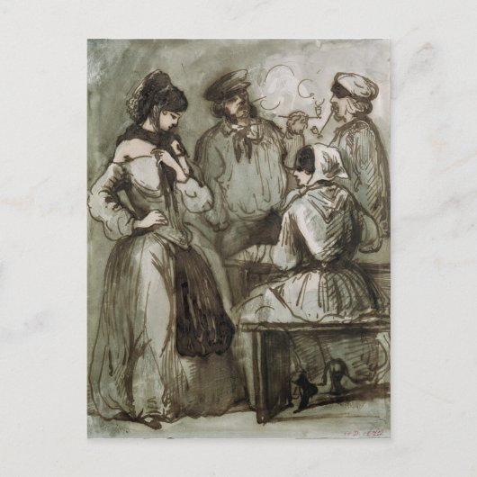 Grisettes en werknemers briefkaart (Voorkant)