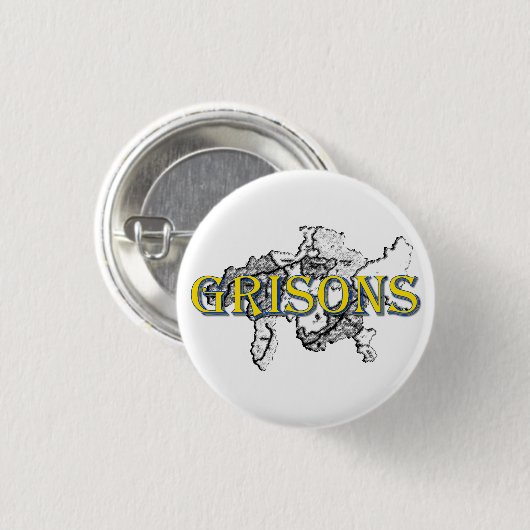 Grisons Ronde Button 3,2 Cm (Voorkant /achterkant)