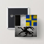 Grisons Vierkante Button 5,1 Cm (Voorkant /achterkant)