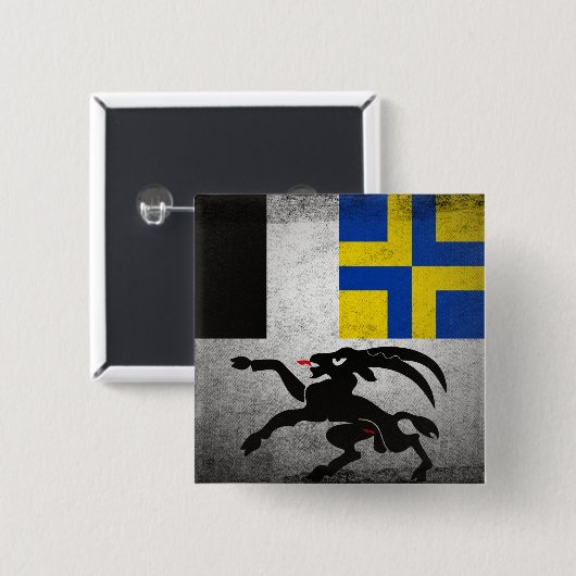 Grisons Vierkante Button 5,1 Cm (Voorkant /achterkant)