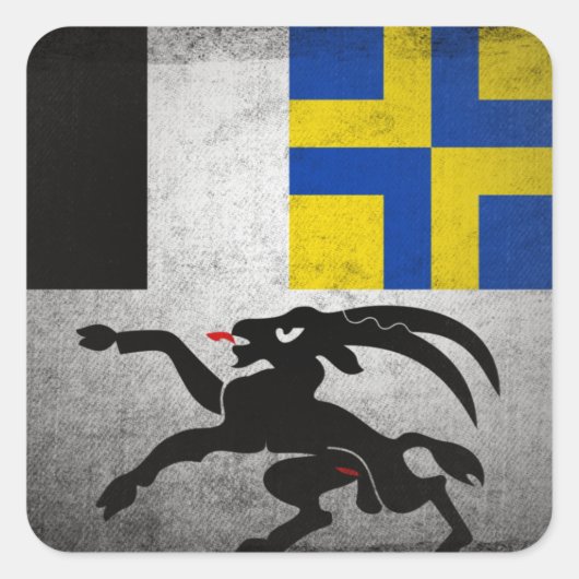 Grisons Vierkante Sticker (Voorkant)