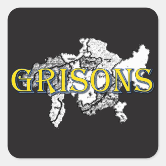 Grisons Vierkante Sticker (Voorkant)