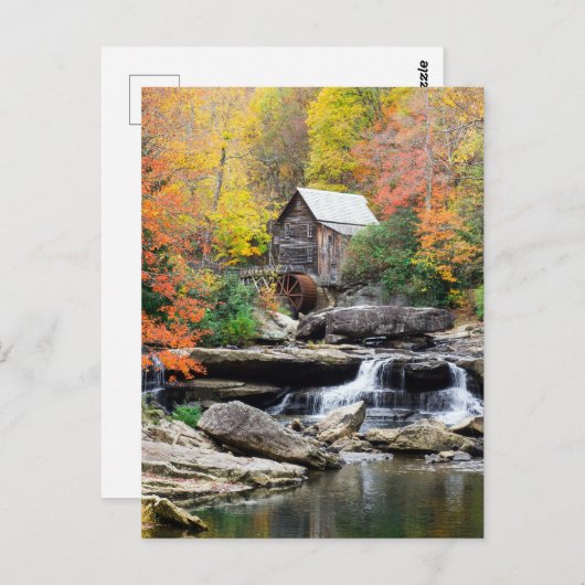 Grist Mill Glade Creek West Virginia Waterfall Briefkaart (Voorkant / Achterkant)