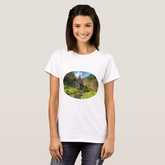 Grist Mill in het Zwarte Woud T-shirt (Voorkant volledig)