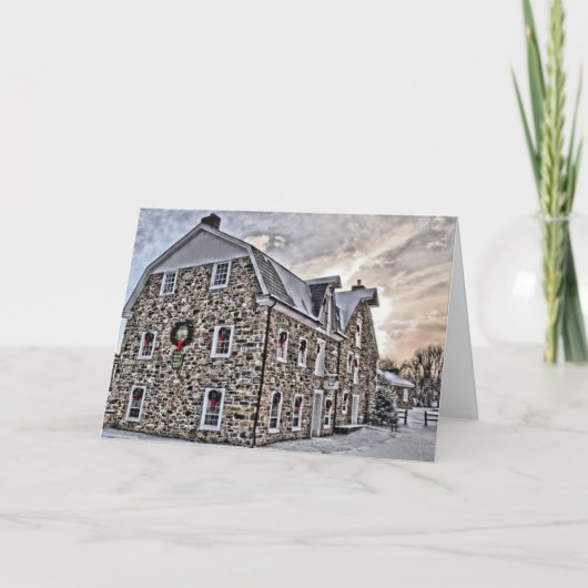 Grist Mill Kaart voor kerstmis (Voorkant)