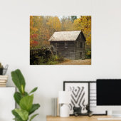 Grist Mill Smoky Mountains Poster (Thuiskantoor)