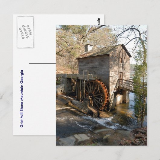 Grist MIll Stone Mountain Georgia Briefkaart (Voorkant / Achterkant)