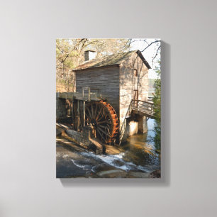 Grist MIll Stone Mountain Georgia Canvas Afdruk