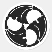 Gristische kieuwbladeren ronde sticker (Voorkant)