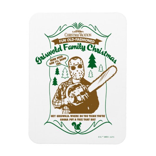 Griswold Family Kerstkerst Chainzaag Grafisch Magneet (Verticaal)