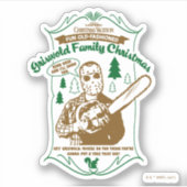 Griswold Family Kerstkerst Chainzaag Grafisch Sticker (Voorkant)