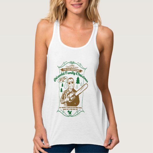Griswold Family Kerstkerst Chainzaag Grafisch Tanktop (Voorkant)