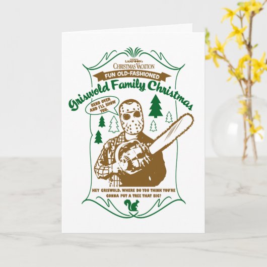 Griswold Family Kerstmis Kettingzaag Grafisch Kaart (Gele Bloem)