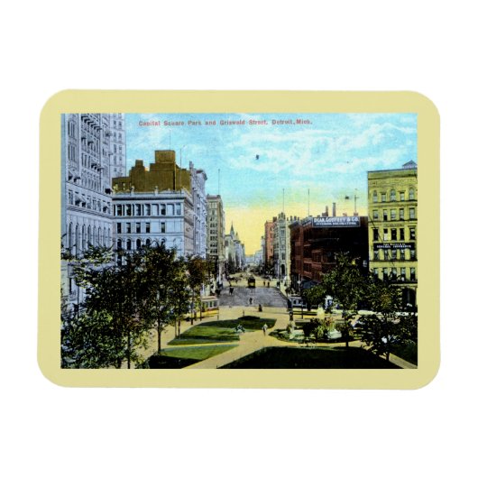 Griswold St., Detroit 1910 Magneet (Horizontaal)