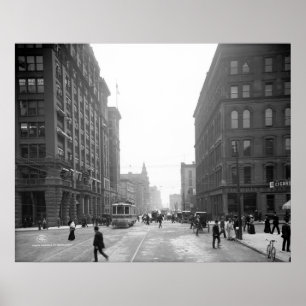 Griswold Street, Detroit: 1906 Poster