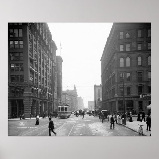 Griswold Street, Detroit: 1906 Poster (Voorkant)