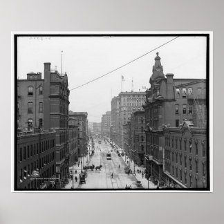 Griswold Street, Detroit Michigan circa 1906 Poster