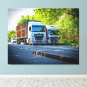 Grit en groei op de A49 Canvas Afdruk (Insitu (Houten vloer))