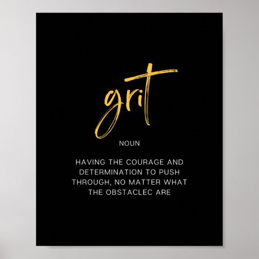 Grit Inspirating Quote Poster (Voorkant)