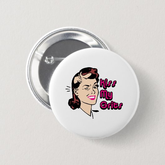 Grits Ronde Button 5,7 Cm (Voorkant /achterkant)